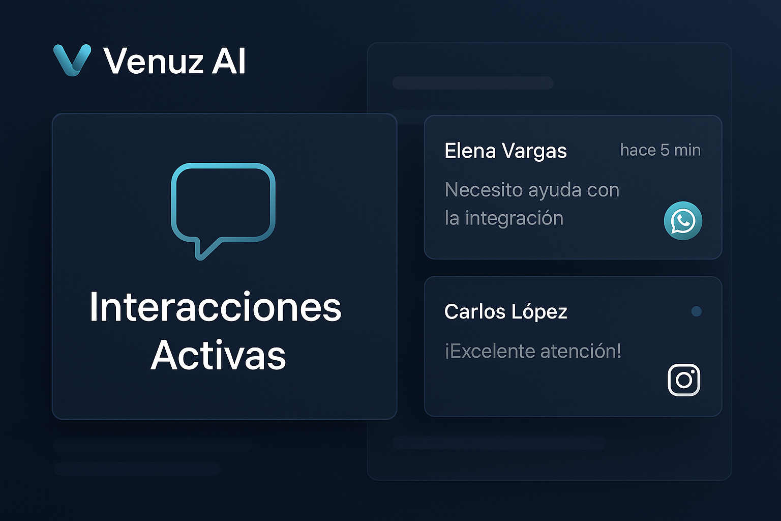 Captura de pantalla de un chat de Venuz